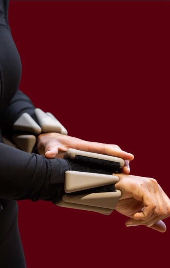 Barre pilates met polsgewichten